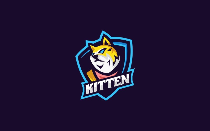 Kitten Sport and E sport Logo Logo Template
