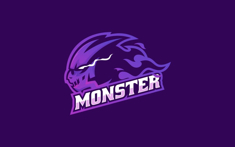 Monster Sport and E sports Logo Logo Template