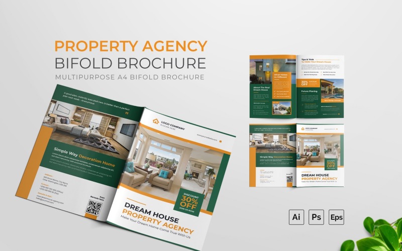 Property Agency Bifold Brochure Corporate Identity