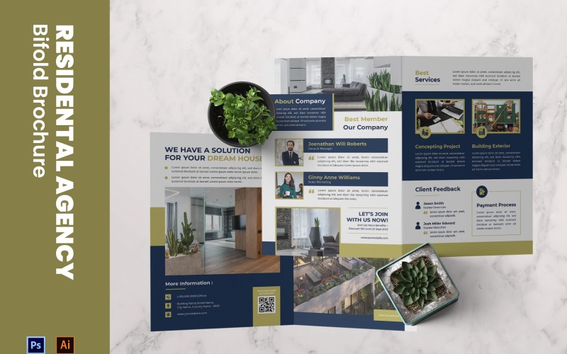 Residental Agency Bifold Brochure Corporate Identity