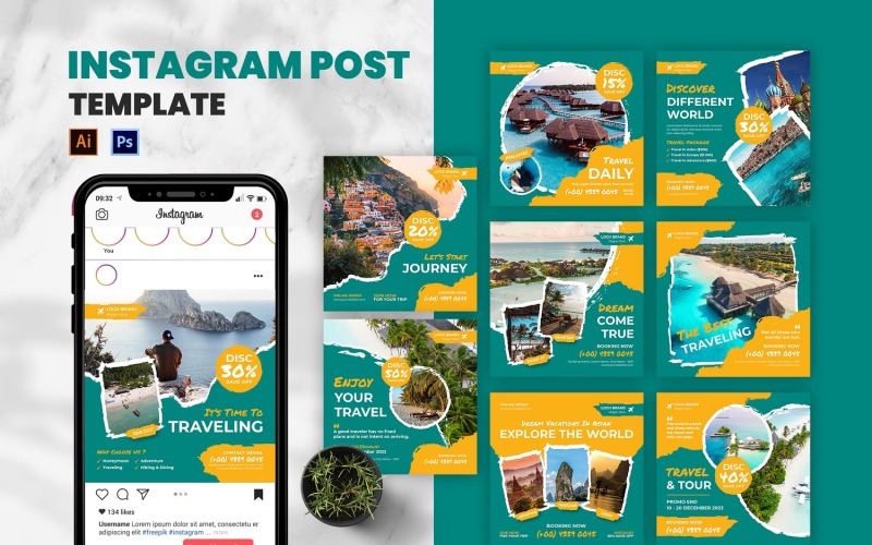 Travel And Tour Instagram Post Social Media