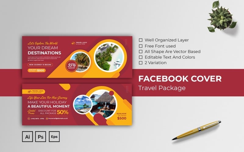 Travel Package Facebook Cover Social Media