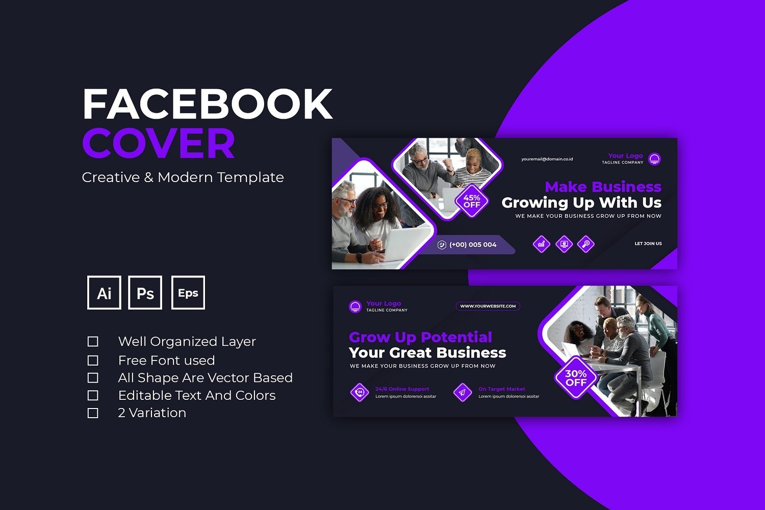 Kit Graphique #210710 Facebook Template Divers Modles Web - Logo template Preview