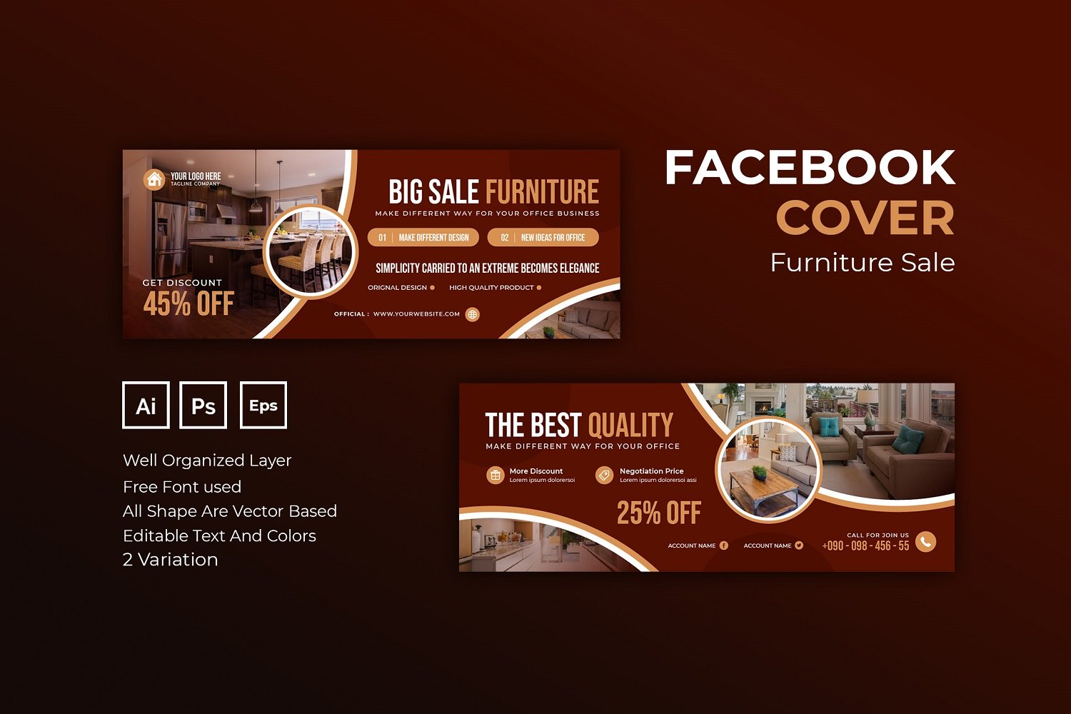 Kit Graphique #210725 Facebook Template Divers Modles Web - Logo template Preview