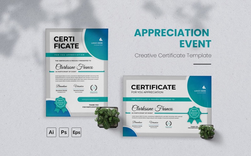 Appreciation Event Certificate Certificate Template