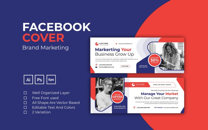 Brand Marketing Facebook Cover Social Media