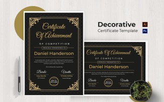 Decorative Document Certificate