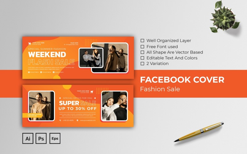 Fashion Sale Facebook Cover Social Media