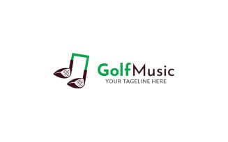 Golf Music Logo Design Template