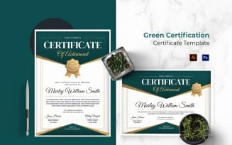 Green Certification Certificate