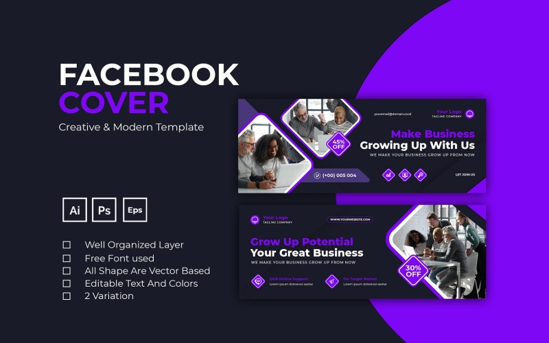 Growing Business Facebook Cover Social Media