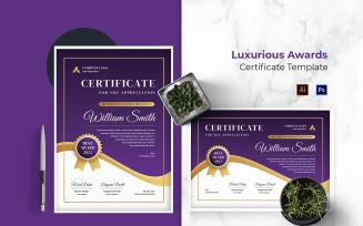 Luxurious Awards Certificate
