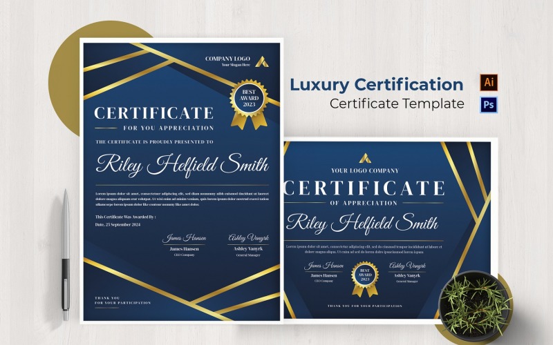 Luxury Certification Certificate Certificate Template