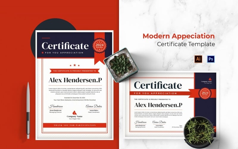 Modern Appeciation Certificate Certificate Template