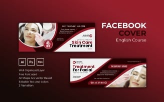 Red Skin Care Facebook Cover