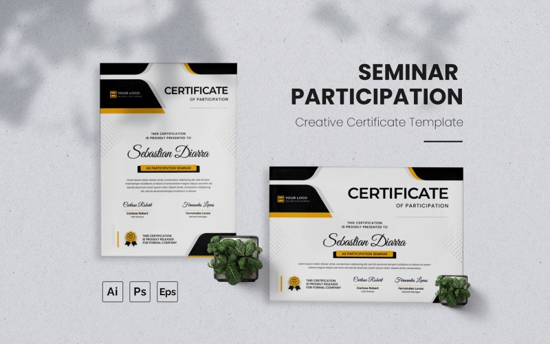 Seminar Participation Certificate Certificate Template