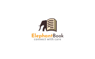 Elephant Book Logo Design Template