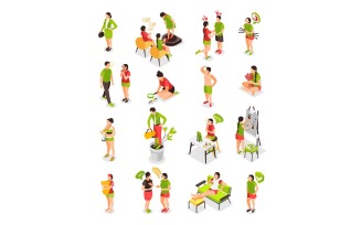 Human Needs Isometric Icons Recolor 201030124 Vector Illustration Concept