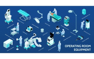 Isometric Medical Operating Room Infographics 201203215 Vector Illustration Concept