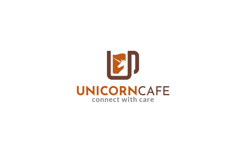 Unicorn Cafe Logo Design Template Logo Template