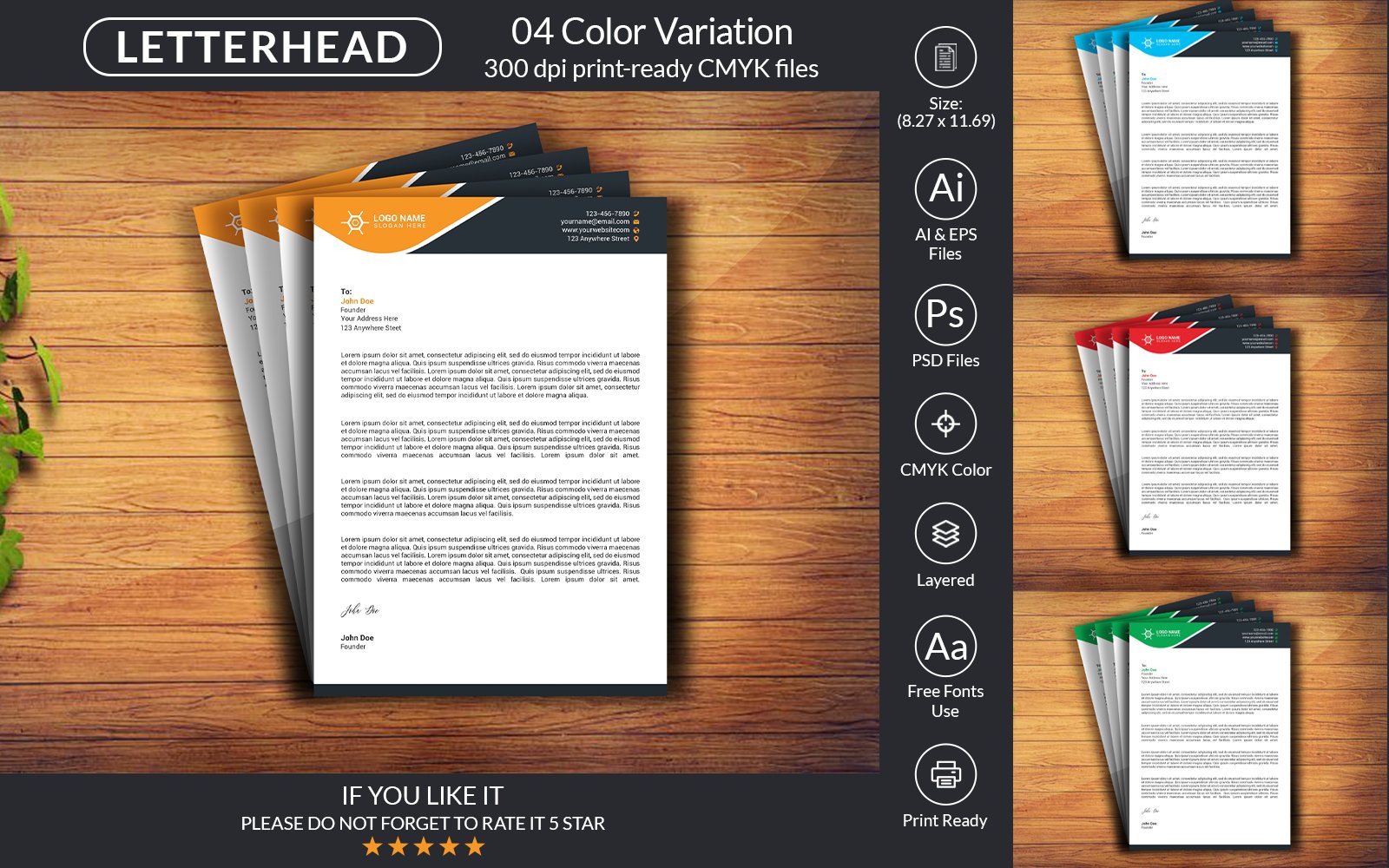 Template #210942 Design Letterhead Webdesign Template - Logo template Preview