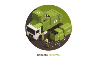 Garbage Recycling Isometric 201210132 Vector Illustration Concept