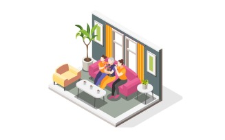 International Women'S Day Isometric Composition 210130121 Vector Illustration Concept