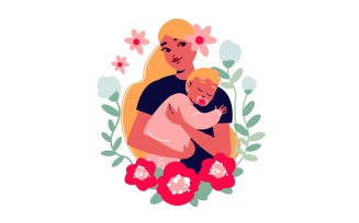 Mothers Day Card 210160544 Vector Illustration Concept