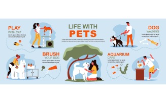 People Pets Infographics 201260526 Vector Illustration Concept