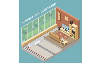 Heating System Isometric Set 210110917 Vector Illustration Concept