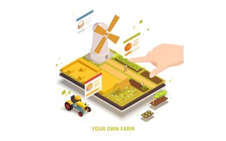 Mobile Gaming Isometric Set 210110102 Vector Illustration Concept