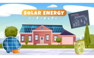 Solar Energy Economy Flat 210151139 Vector Illustration Concept
