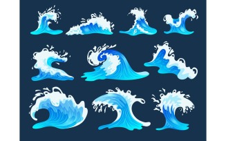Sea Ocean Wave Set 201251829 Vector Illustration Concept