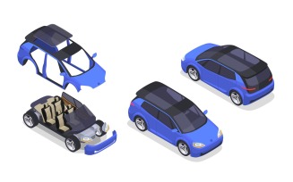 Car Designer Profession Isometric 210120124 Vector Illustration Concept