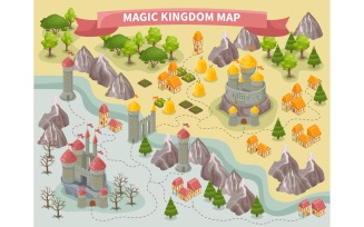 Isometric Fantasy Adventure Map 210112140 Vector Illustration Concept