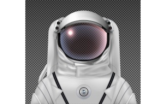 Astronaut Space Helmet Realistic Transprent 210121124 Vector Illustration Concept