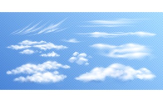 Clouds Realistic Set 210230928 Vector Illustration Concept