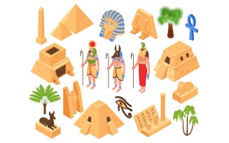 Isometric Ancient Egypt Set 210112124 Vector Illustration Concept