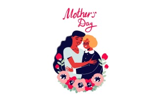 Mothers Day Card 210160512 Vector Illustration Concept