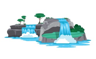 Waterfall Horizontal 210251803 Vector Illustration Concept