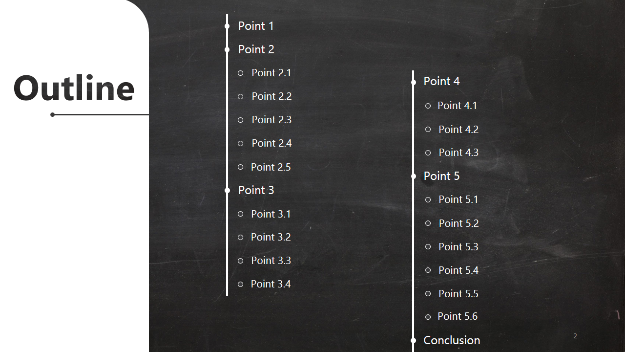 Powerpoint Professional Elegant Template - Blackboard Style