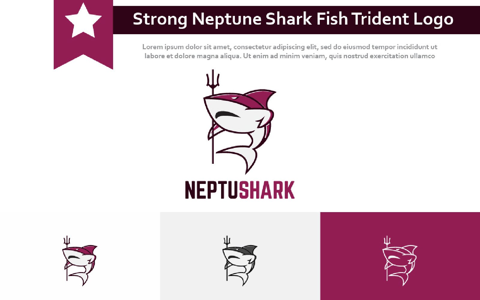 Template #211477 Neptune Shark Webdesign Template - Logo template Preview