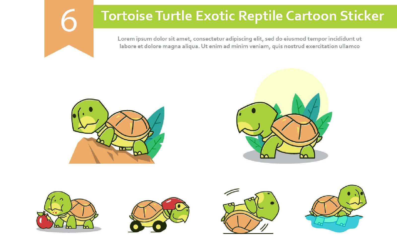 Kit Graphique #211494 Funny Tortoise Divers Modles Web - Logo template Preview