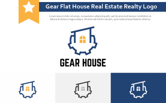 Gear Flat House Real Estate Housing Realty Logo
