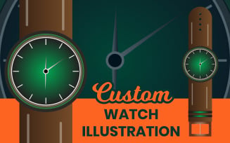 Modern Watch Vector Illustration | Watch Icon