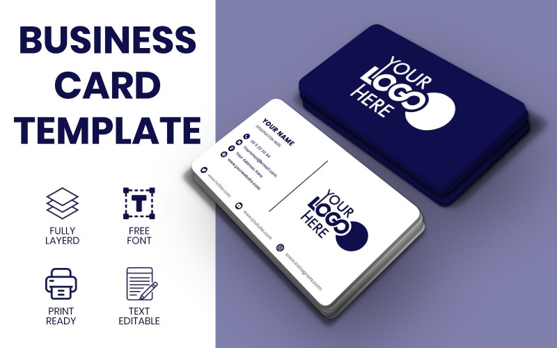 Simple & Modern Business Card Template Corporate Identity