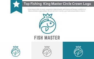 Top Fishing King Master Circle Crown Logo