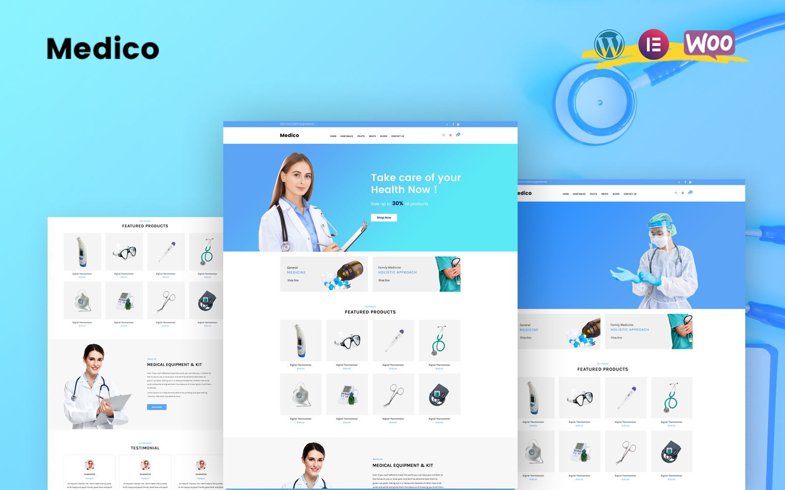 Template #211543 Woocommerce Medicine Webdesign Template - Logo template Preview