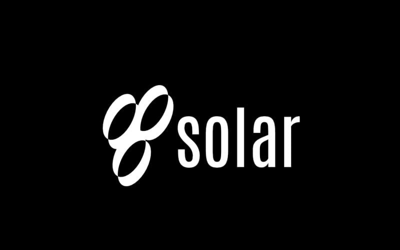 Black Solar Corporate Simple Dynamic Logo Logo Template