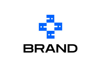 Blue Tech Letter A Logo Design